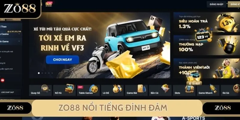 Zo88 nổi tiếng đình đám với hệ thống cược chất lượng
